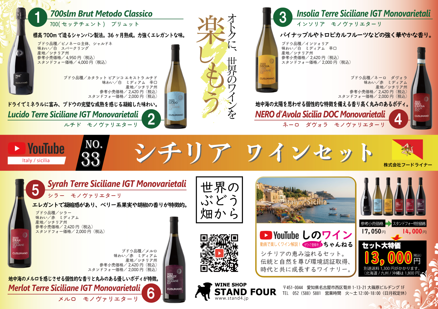 シチリアワインセット